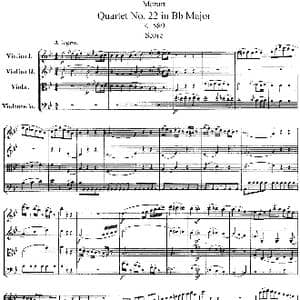 Mozart Quartet No.22 in Bb Major,K.589 _歌谱投稿