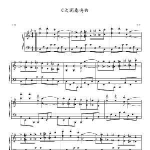 C大调奏鸣曲 钢琴谱 曹博来
