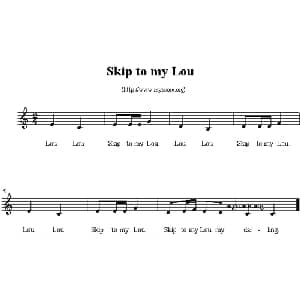 Skip to my Lou_外国歌谱