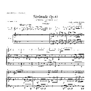 萨克斯谱 | 小夜曲 Op.41 高音萨克斯 钢琴伴奏 贝多芬