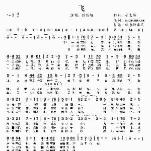 飞_歌谱投稿_词曲:SUIXINSUIYUAN 手嶌葵