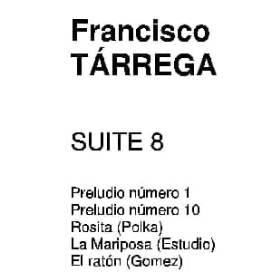 塔雷加作品全集 第8部分 吉他谱