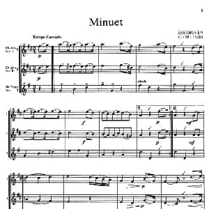 萨克斯谱 | Minuet 三重奏