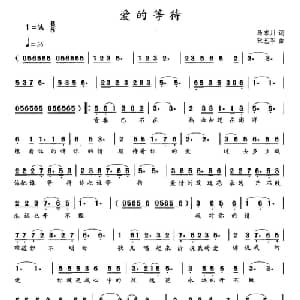 爱的等待_通俗唱法乐谱_词曲:马东川 张艺军