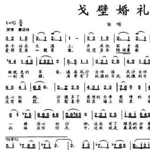 戈壁婚礼_民歌简谱