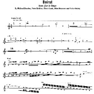 萨克斯谱 | Beirut