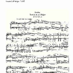 Sonata in E Major D.157 钢琴谱