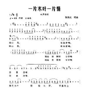 一片木叶一片情_民歌简谱_词曲:张传义 张传义