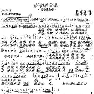 我的老父亲_歌谱投稿_词曲:蔡培国 张艺军