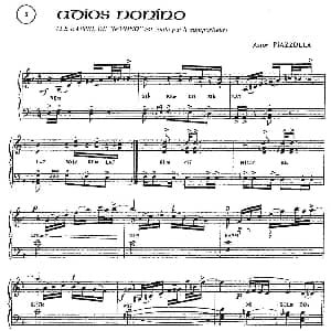 手风琴谱 | Piazzolla合集 1 ADIOS NONINO 皮亚佐拉