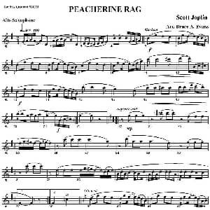 萨克斯谱 | PEACHERINE RAG 四重奏 中音萨克斯分谱