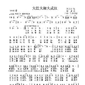 大江大湖大武汉_歌曲简谱_词曲:佟文西 胡晋