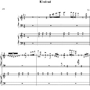 Kindred 钢琴谱