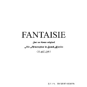 萨克斯谱 | 德梅尔斯曼 主题幻想曲