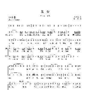 是你_歌谱投稿_词曲:李先瑞 林燕