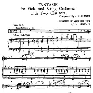 FANTASIE 幻想曲 中提琴 钢琴伴奏 胡摩尔