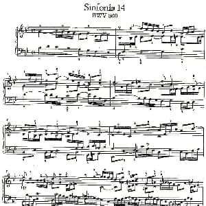 Sinfonia 14 BWV 800 钢琴谱