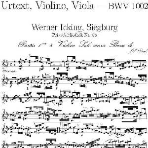 小提琴谱 | Bach Sonata BWV1002 无伴奏小提琴组曲 巴赫