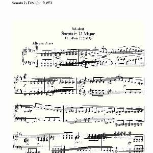 Sonata in D Major D.850 钢琴谱
