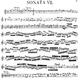 小提琴谱 | Biber Violin Sonata VII