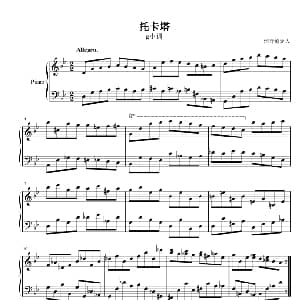 大教堂托卡塔 钢琴谱 流行追梦人