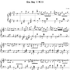 One Day I Will 钢琴谱 Yiruma