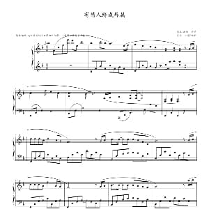 有情人终成眷属 钢琴谱 寒风记谱