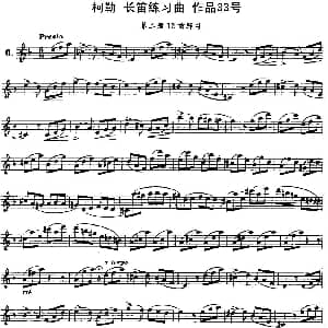 长笛曲谱 | 柯勒长笛练习曲作品33号 第二册 6 埃内斯托 柯勒 ERNESTO KOEHLER