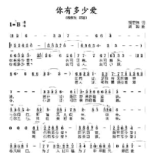 你有多少爱_美声唱法乐谱_词曲:胡宏伟 刘聪