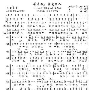 等着我,亲爱的人_歌曲简谱_词曲:王晓玲 李文绪 栾凯