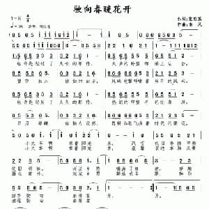 驶向春暖花开_通俗唱法乐谱_词曲:张迎溪 南风