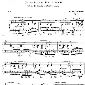 12 Etudes For The Left Hand Op.92 No.5 钢琴谱 莫里兹 莫什科夫斯基