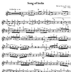 小提琴谱 | Song of India