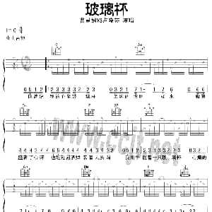 玻璃杯 吉他谱 曹慧娟 卢晓芸
