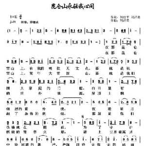 昆仑山永驻我心间_民歌简谱_词曲:何唐平 刘昌贵 刘昌贵
