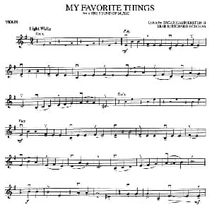 小提琴谱 | MY FAVORITE THINGS