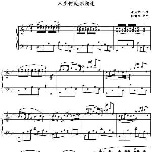 人生何处不相逢 钢琴谱 罗大佑