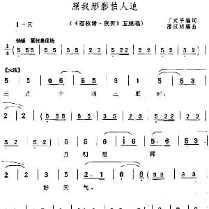 黄梅戏谱 | 照我形影怕人追 荔枝缘 夜奔 五娘唱段 丁式平编词 潘汉明编曲