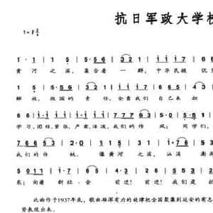 抗日军政大学校歌_民歌简谱_词曲:凯丰 吕骥
