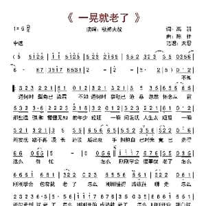 一晃就老了_歌曲简谱_词曲:高羽 陈伟