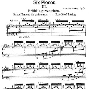Six Pieces Op.32 钢琴谱 克里斯蒂安 辛丁 Christian Sinding