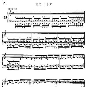 哈农钢琴练指法 钢琴谱 查尔斯 路易斯 哈农