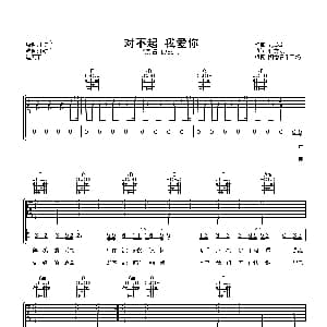 对不起 我爱你 吉他谱 1983组合 何文龙