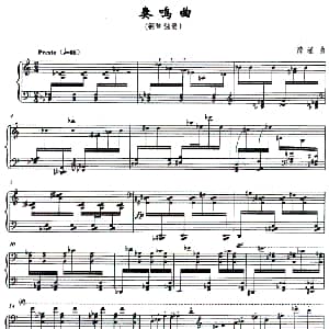 奏鸣曲 钢琴谱 薛瑾