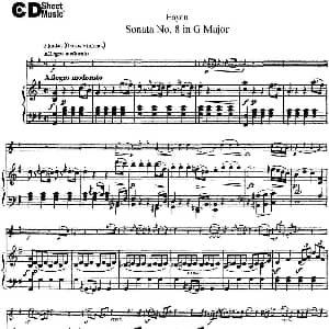 小提琴谱 | Violin Sonata No.8 in G Major 小提琴 钢琴伴奏