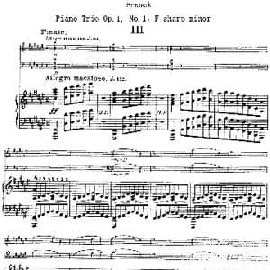 Franck Piano Trio Op.1 No.1,F sharp minor _歌谱投稿