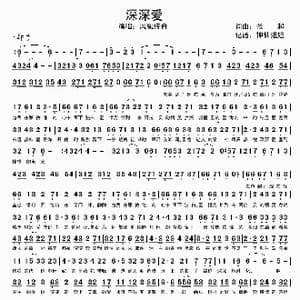 深深爱_歌谱投稿_词曲:张超 张超
