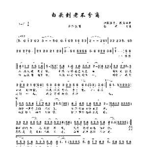 白头到老不分离_歌曲简谱_词曲:潜阳游子 杨美华 杨美华