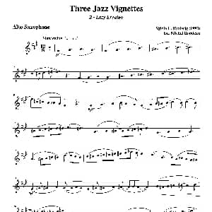 萨克斯谱 | Three jazz vignettes 第二乐章 三重奏中音萨克斯分谱