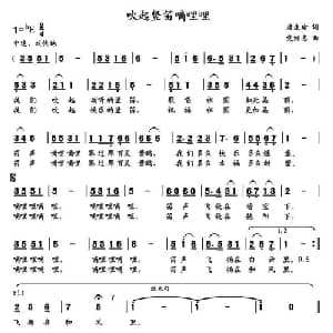 吹起竖笛嘀哩哩 _儿歌乐谱_词曲:唐生瑜 党继志